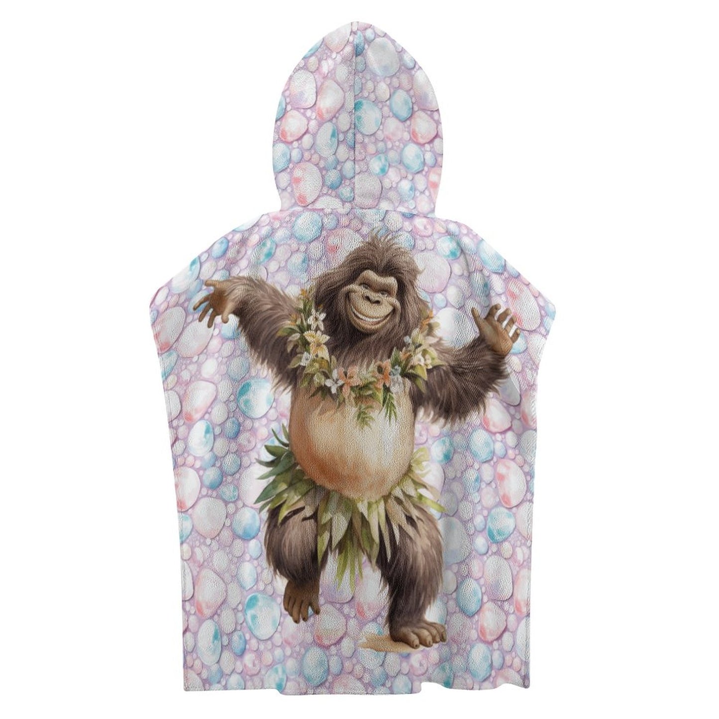 Dancing Bigfoot, Sasquatch, Terry Cloth Hooded Towel for Kids, Children