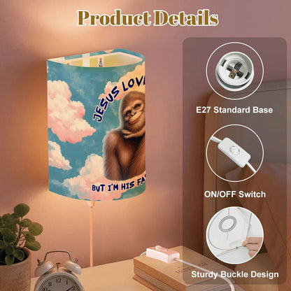 Bigfoot / Sasquatch "Jesus loves you..", Wall Sconces, Set of 2, Plug In