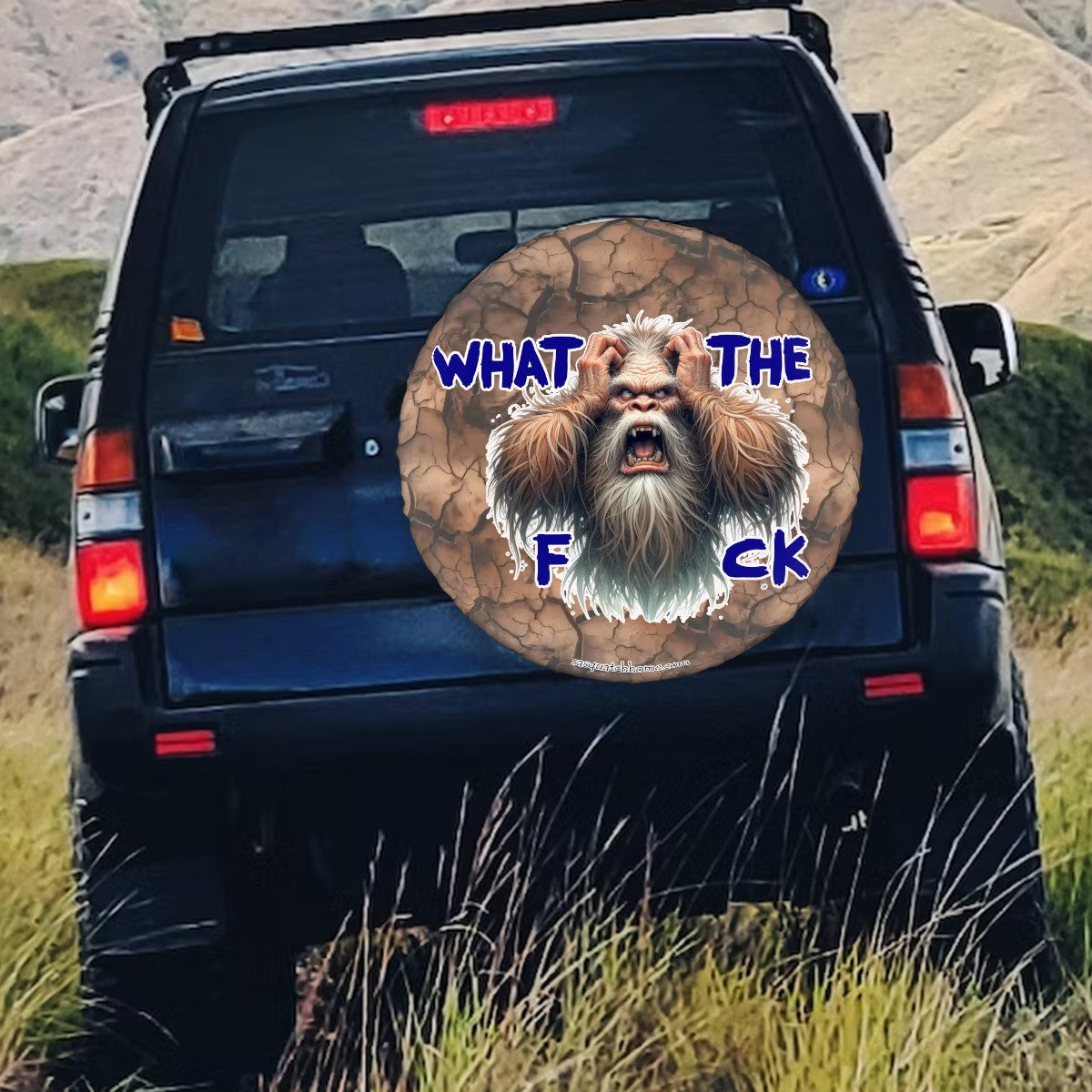WTF Sasquatch Bigfoot Tire Cover - Protect Your Spare with Style