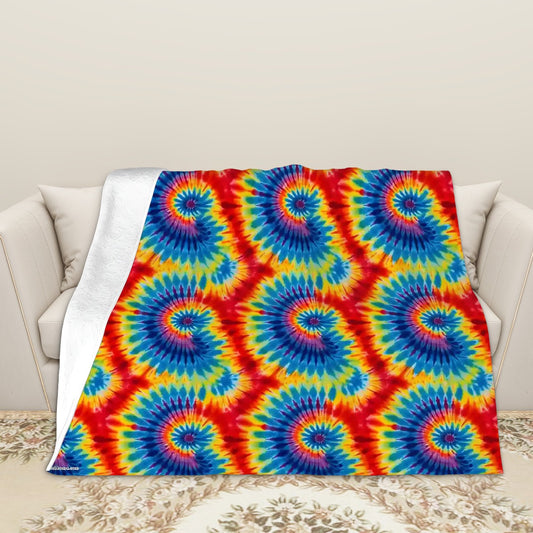 Soft Flannel Blanket - Tie Dye Collection, Tie dye blanket, tie dye throw, tie dye bedspread