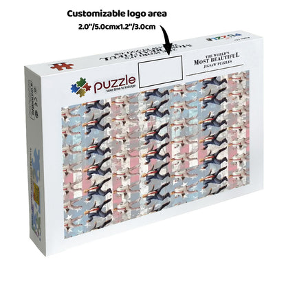 Donald Trump Dancing Over Flag- 300pc Wooden Jigsaw Puzzle