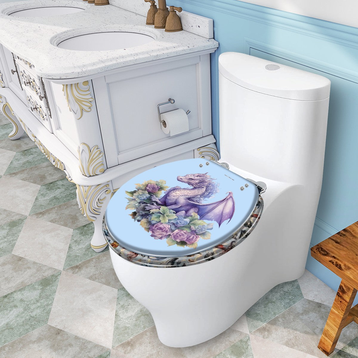 Purple Dragon Universal Toilet Seat
