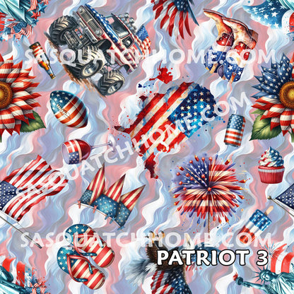 8 Patriot Designs, Long Body Pillow Case