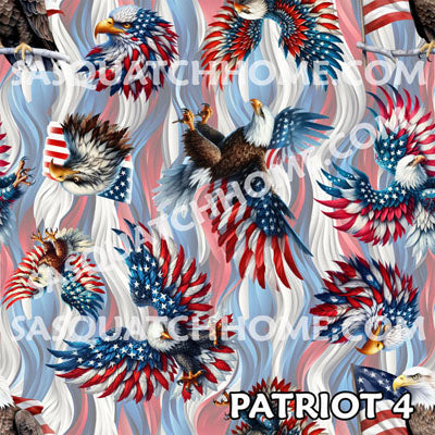 8 Patriot Designs, 5 Piece Bathroom Décor Set