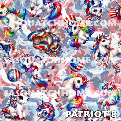 8 Patriot Designs, 5 Piece Bathroom Décor Set