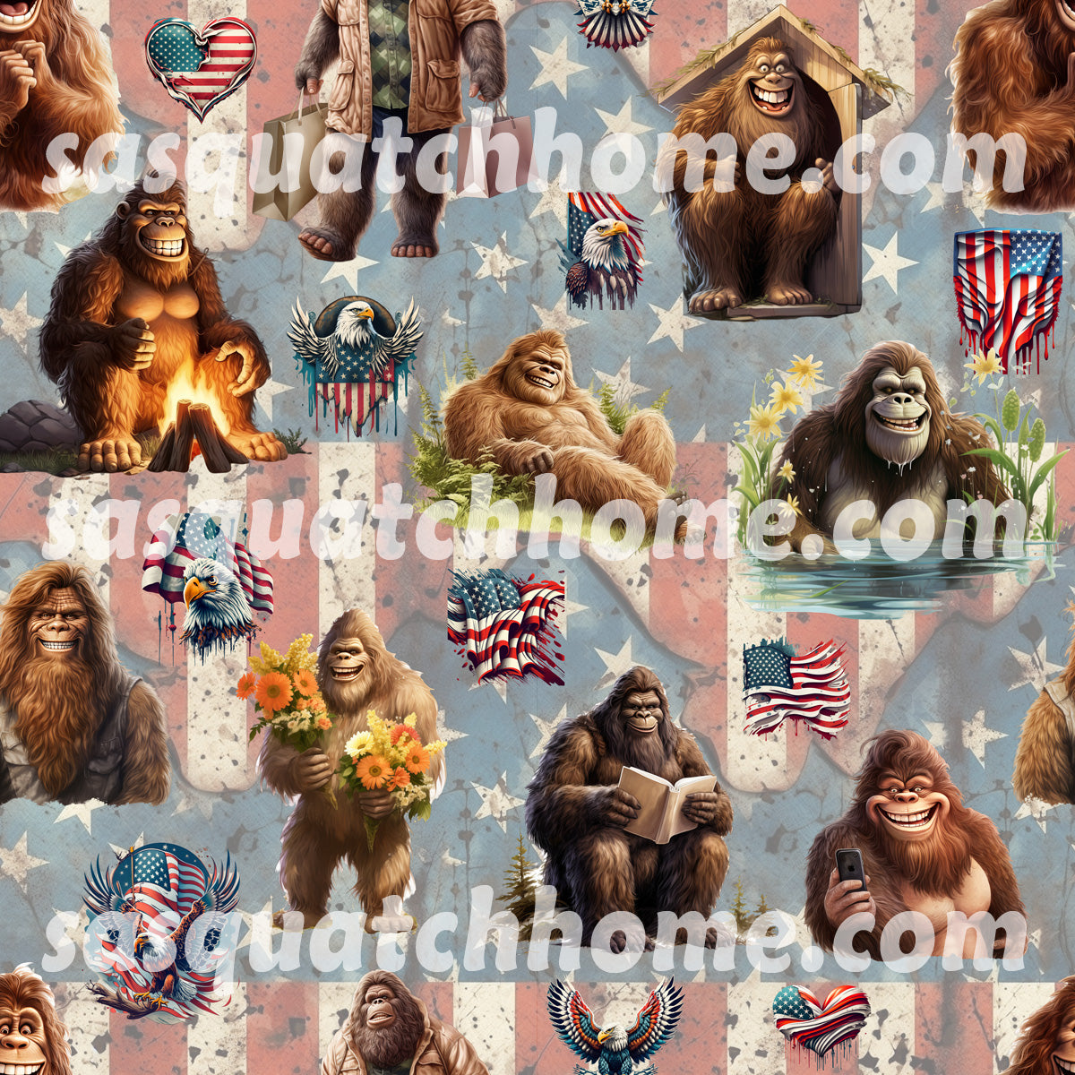 "Squatching Around" Bigfoot, Sasquatch Umbrellas -UV Protection, Water Wicking Parasol