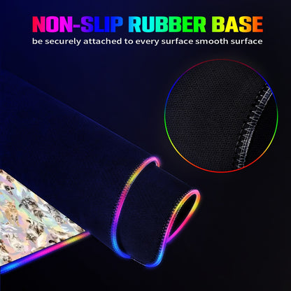 10 Animal Designs, Wireless Charging Gaming Mouse Pads / Mat With Lights - 2 Sizes