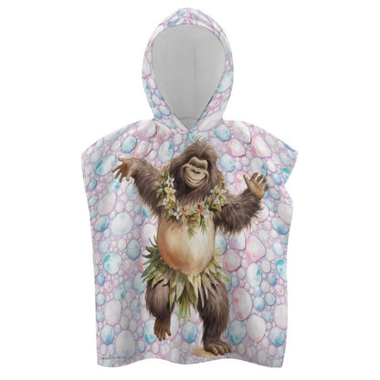 Dancing Bigfoot, Sasquatch, Terry Cloth Hooded Towel for Kids, Children
