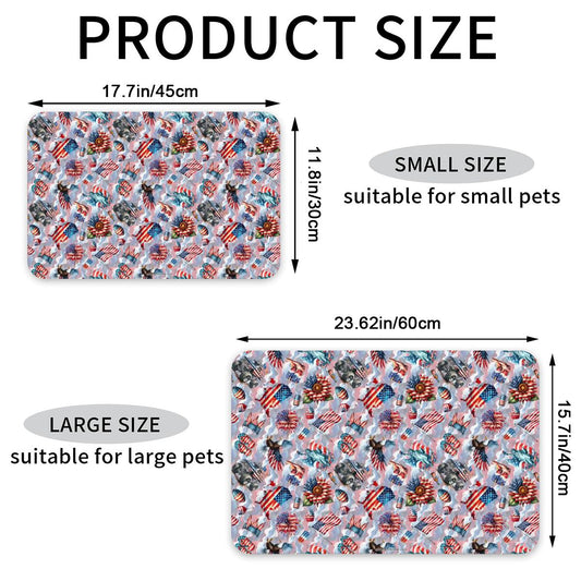 8 Patriot Designs, Waterproof Pet Food Mat
