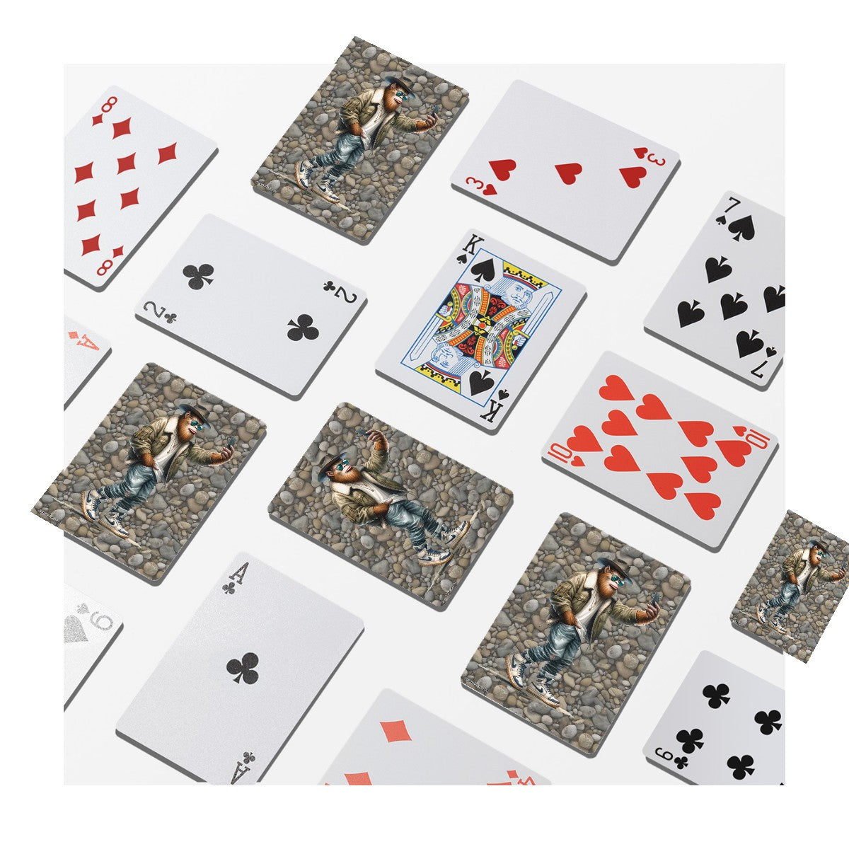 Sasquatch / Bigfoot Selfie Poker Playing Cards