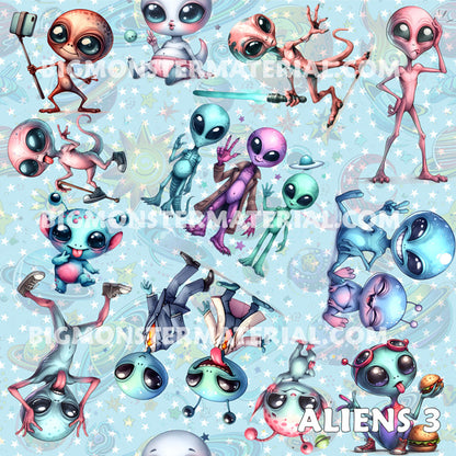 6 Alien Designs, Waterproof Pet Food Mat