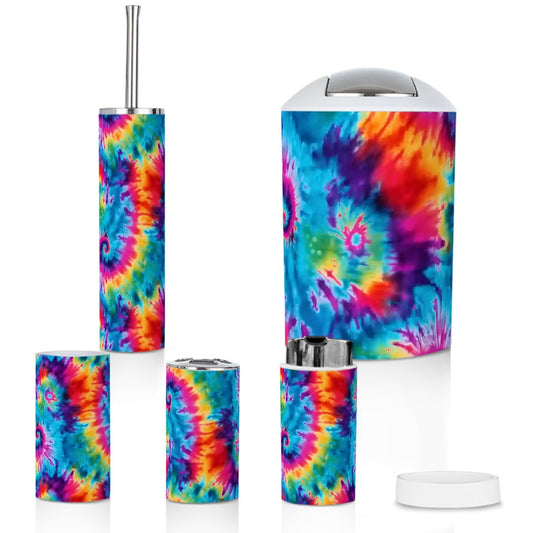 19 Tie Dye Designs,  5 pcs Bathroom Accessories Set