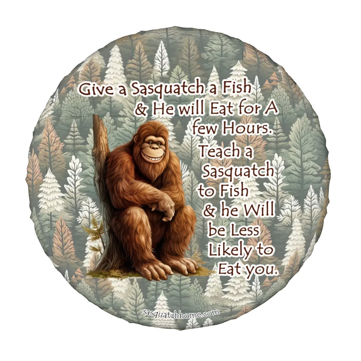 Teach Sasquatch Sasquatch Bigfoot Tire Cover - Protect Your Spare with Style