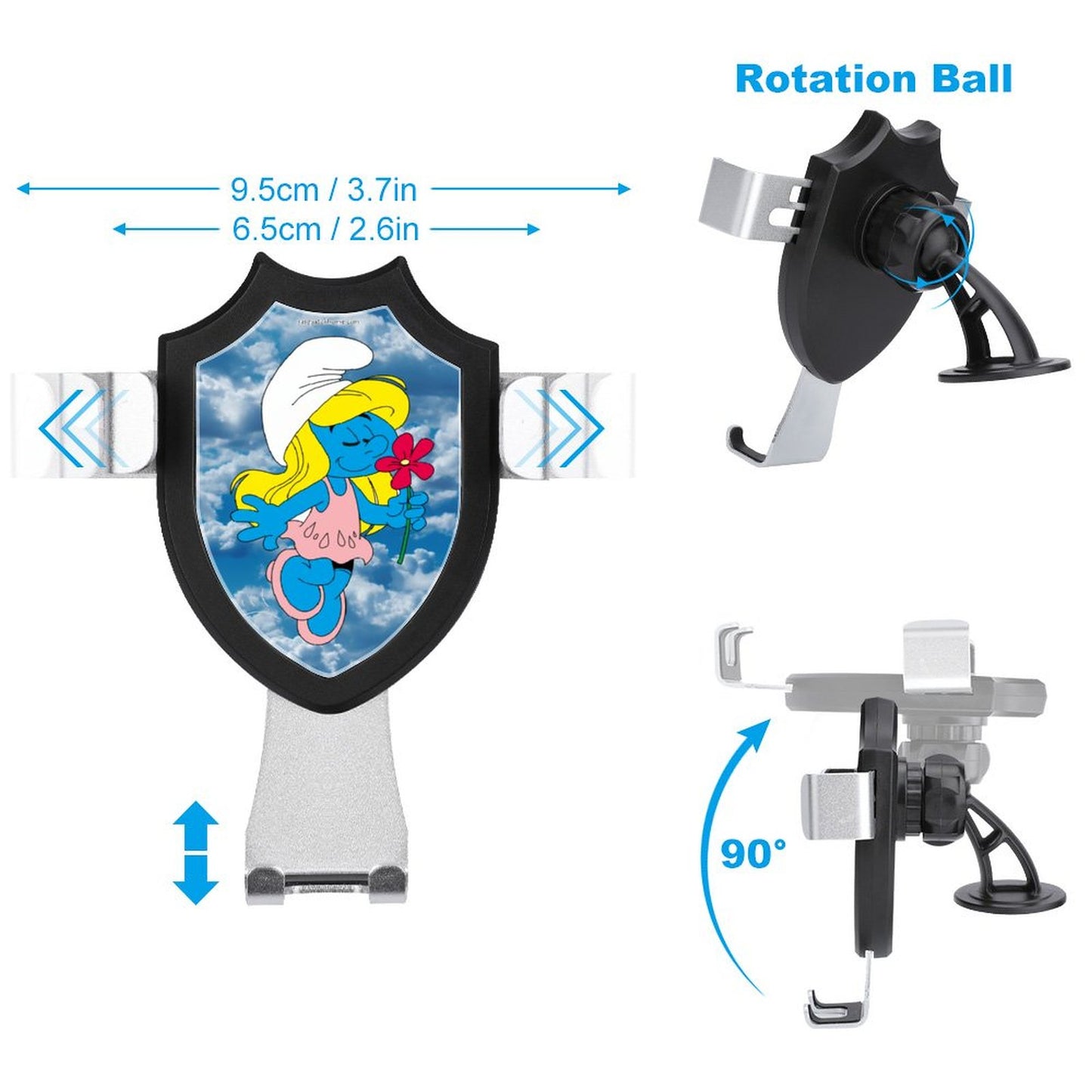 Smurfette Car Mount Mobile Phone Holder