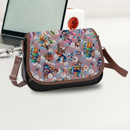 8 Patriot Designs, Leather Shoulder Bag / Purse