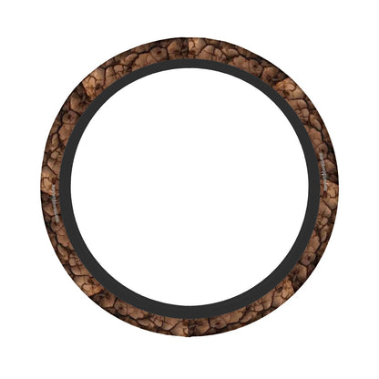 Parched Soil, Rugged Auto Steering Wheel Cover - 15"