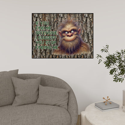 "If You Find Me Offensive" 500 Piece Wooden, Bigfoot,  Sasquatch Jigsaw Puzzle