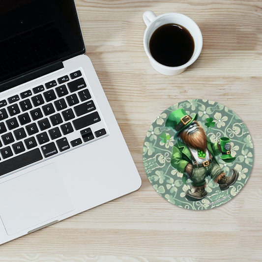 8” Round Mouse pad, Bigfoot / Sasquatch – Anti slip rubber –