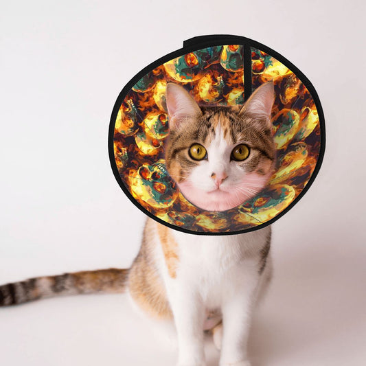 Firey Skulls Pet Elizabethan, Pet Medical Collar