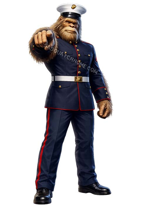 Sasquatch Bigfoot Marine Officer Digital Download