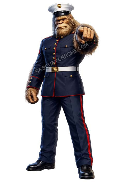 Sasquatch Bigfoot Marine Officer Digital Download