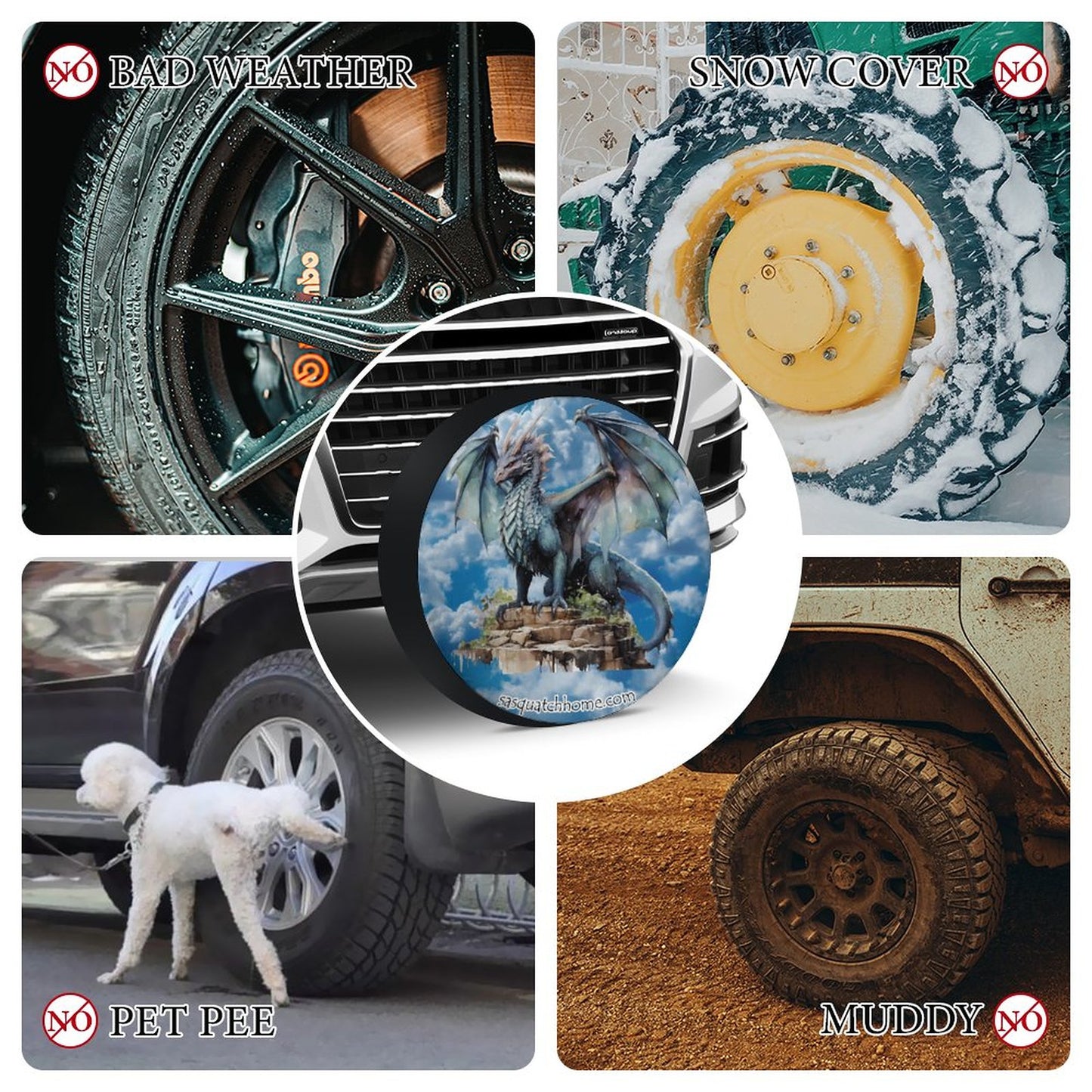 Sky Dragon Oxford Cloth Tire Cover