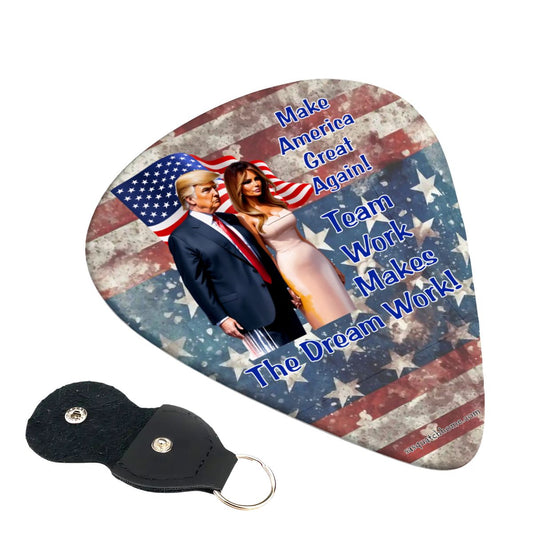 6 Guitar Picks with Keychain Snap Case- Sasquatch Bigfoot – 3 Thicknesses