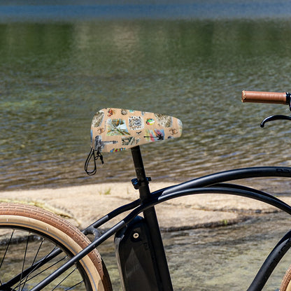 Waterproof Bike Seat Cover - AWESOME DESIGNS - Zombie seat cover, Ireland, Smurfs, Outer Space, Western