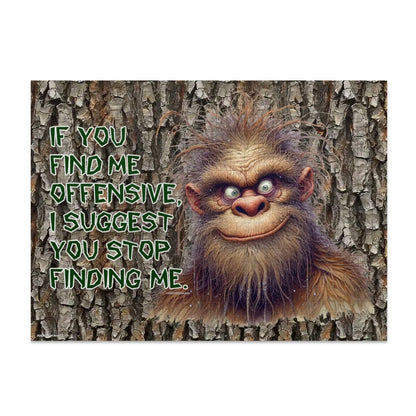 "If You Find Me Offensive" 500 Piece Wooden, Bigfoot,  Sasquatch Jigsaw Puzzle