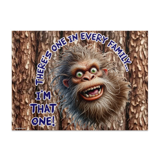 "There's One In Every Family" 500 Piece Wooden Sasquatch Jigsaw Puzzle, Bigfoot puzzle