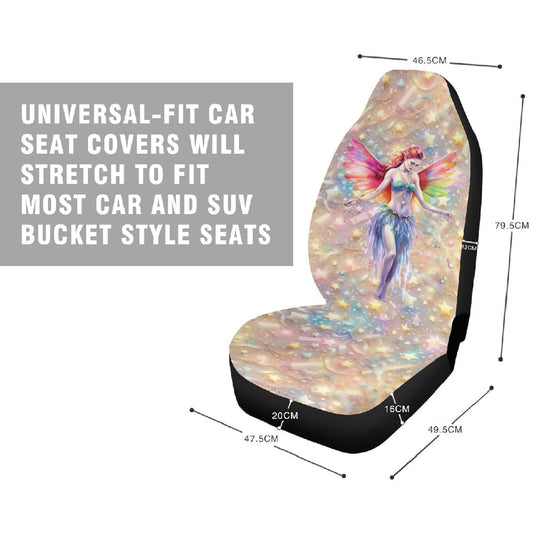 Rainbow Fairy Design, Car Seat Covers, Full 3 Piece Set
