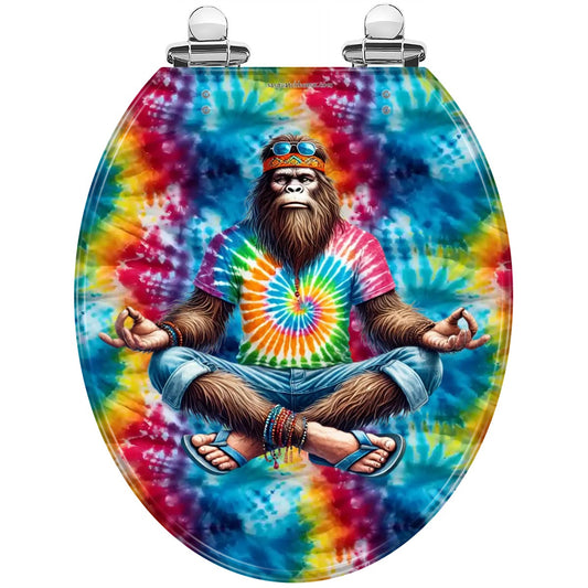 Hippie Bigfoot / Sasquatch Universal Toilet Seat