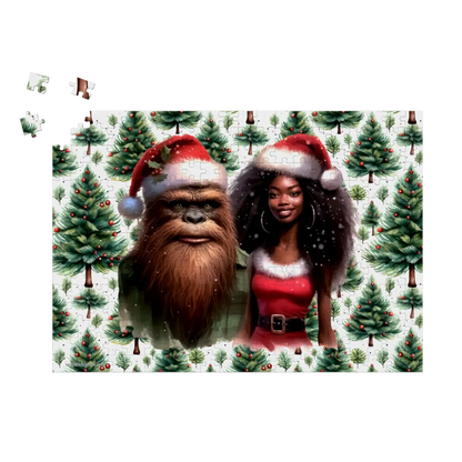 Christmas Sasquatch Santa, Jigsaw Puzzles, 4 Sizes