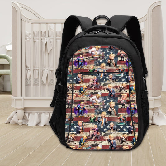20 Donald Trump Designs, Large Capacity, Oxford Travel, Laptop Bag with USB Charger