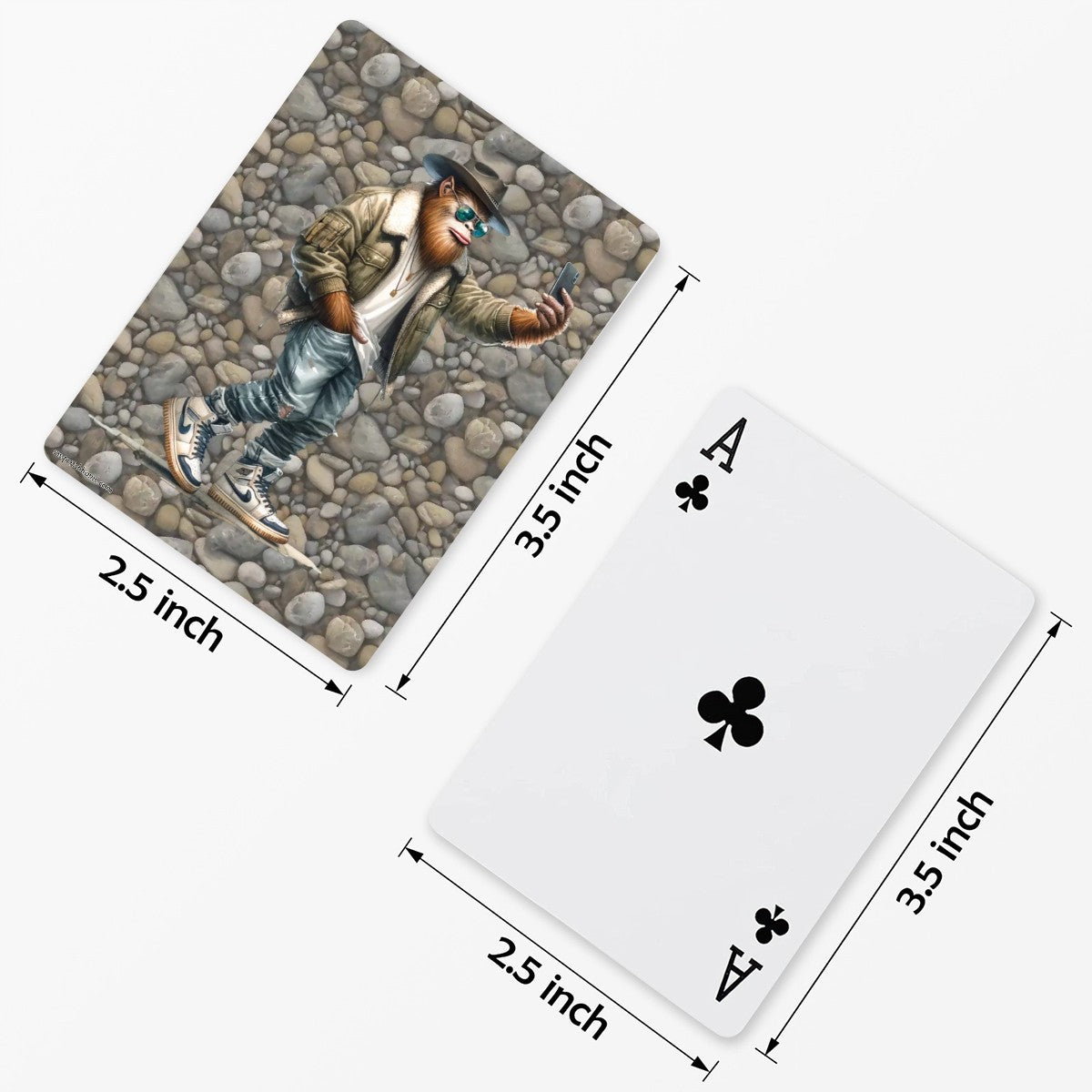 Sasquatch / Bigfoot Selfie Poker Playing Cards