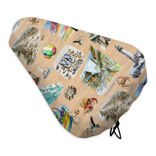 Waterproof Bike Seat Cover - AWESOME DESIGNS - Zombie seat cover, Ireland, Smurfs, Outer Space, Western