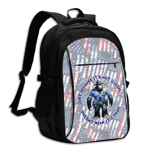 Large Capacity, Oxford Travel, Laptop Bag with USB Charger