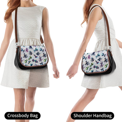 6 Alien Designs, Leather Shoulder Bag / Purse