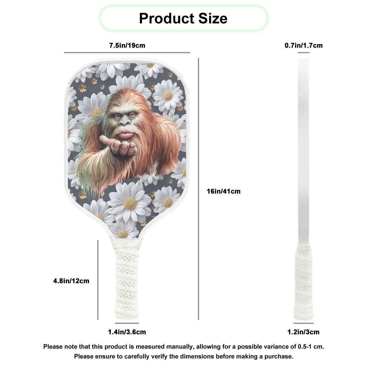 Bigfoot / Sasquatch Daisies 1 Pickleball Paddle-