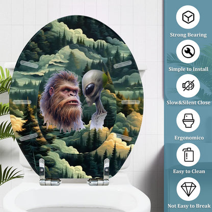 Bigfoot / Sasquatch & Alien, Universal Toilet Seat