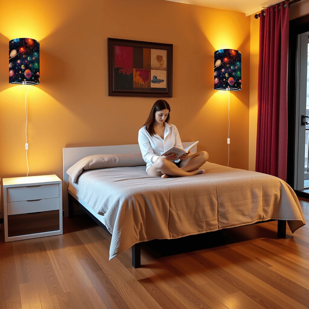 12 Space Designs, Wall Sconces, Set of 2, Plug In