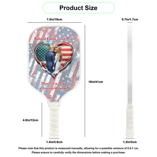 Donald & Melania Trump "Behind every goo man", Pickleball Paddle