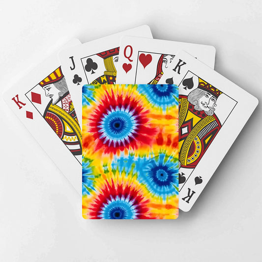 Tie Dye Themed Poker Playing Cards. tie dye cards, hippie playing cards