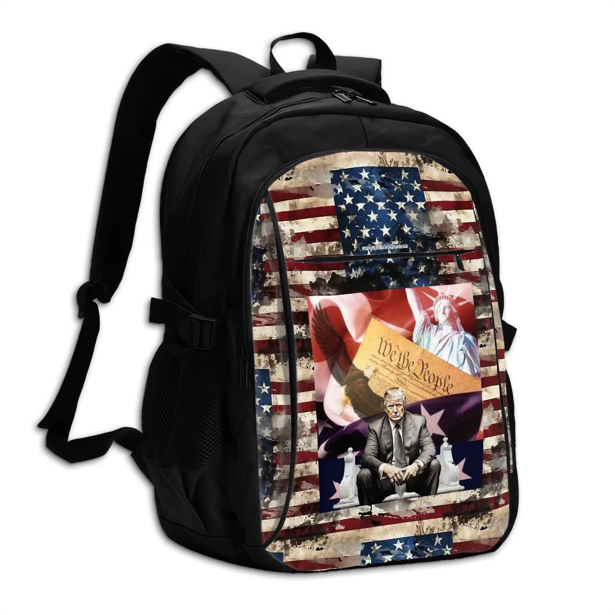 Donald Trmp, Large Capacity, Oxford Travel, Laptop Bag with USB Charger