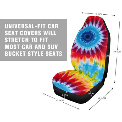 19 Tie Dye Designs, Full Set Car Seat Covers