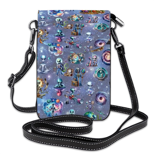AWESOME Designs -Crossbody Cell Phone Purse - Smurfs, dragons, beach, wedding, halloween