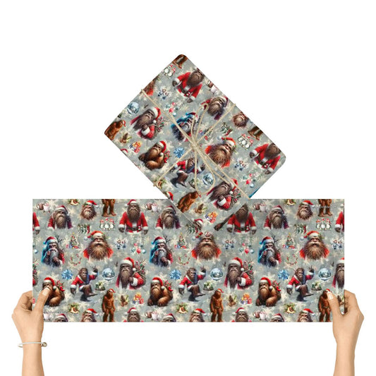 20 Bigfoot / Sasquatch Designs, 3 Pack Gift Wrapping Paper Sheets