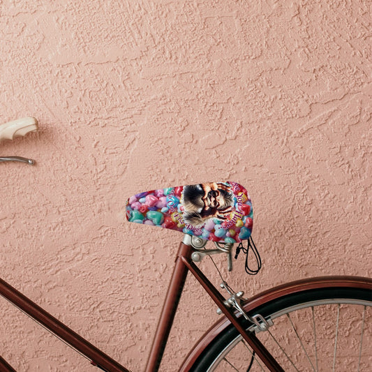 Bigfoot / Sasquatch "I love you haters...", Waterproof Bike Seat Cover