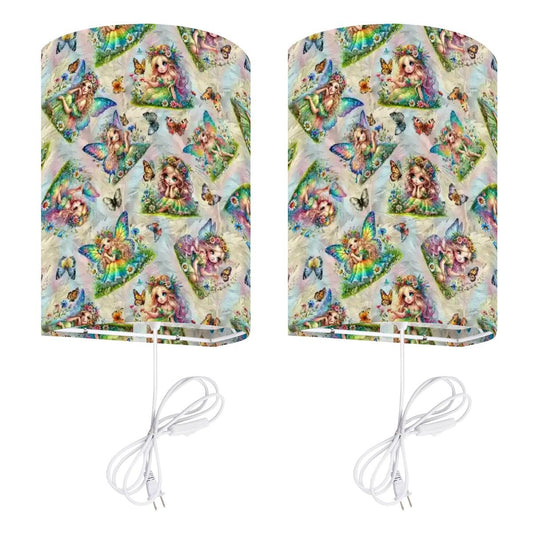 6 Fairy Designs, Wall Sconces, Set of 2, Plug In