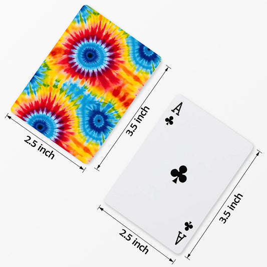 Tie Dye Themed Poker Playing Cards. tie dye cards, hippie playing cards